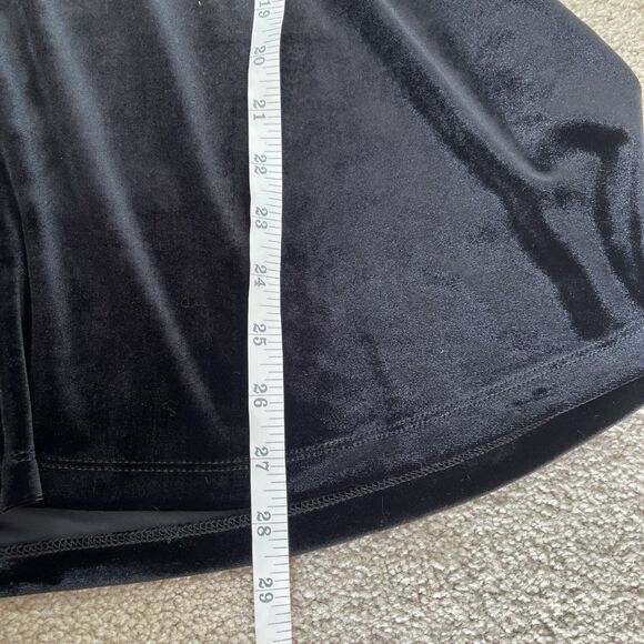 Lands End Velvet Top Womens 3X Black Button Up Corporate Goth Classic Career - Picture 7 of 7